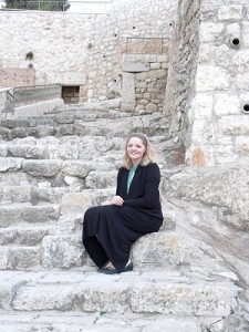 sitting-on-steps Steps that date 100 B.C. to about 100 A.D. Awesome to walk on them and think who may have walked on them in history!
