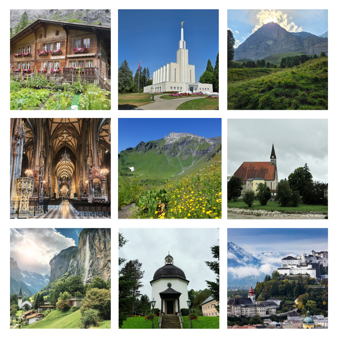 web collage for Switzerland & Austria